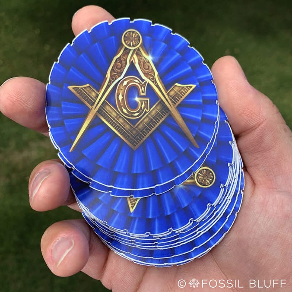 Masonic Die Cut Sticker