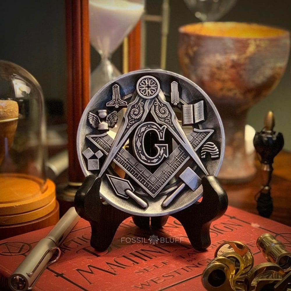 Vintage Masonic Medallion Emblem Ornament Fossil Bluff