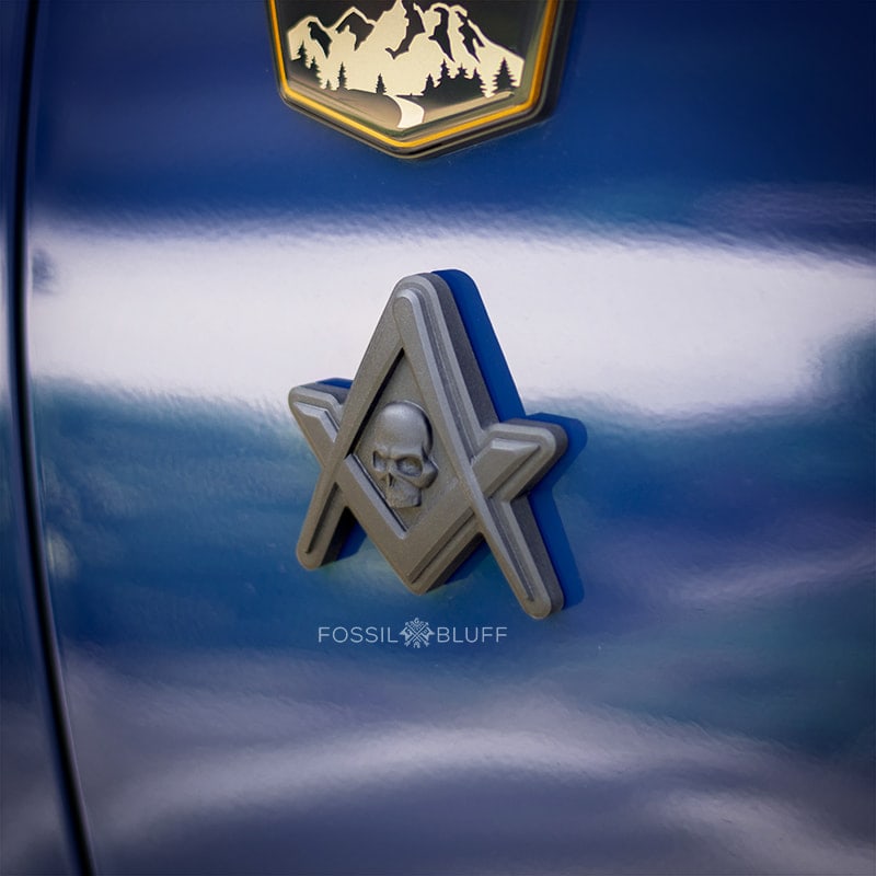 MAE-2 Masonic Car Auto Emblem Dark Blue 